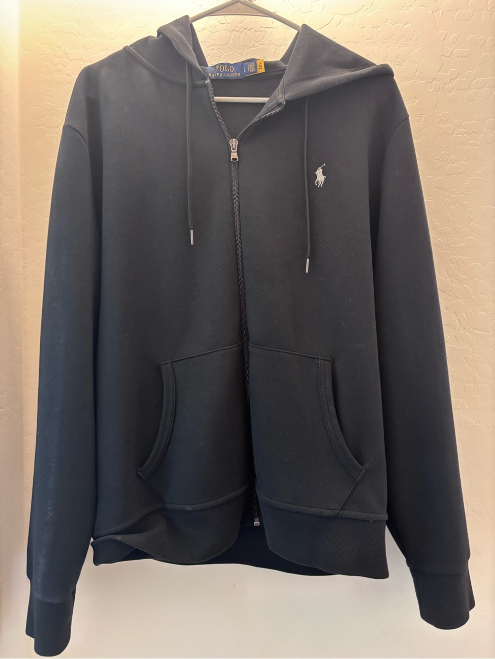 Ralph Lauren Black Full-Zip Hooded Sweatshirt